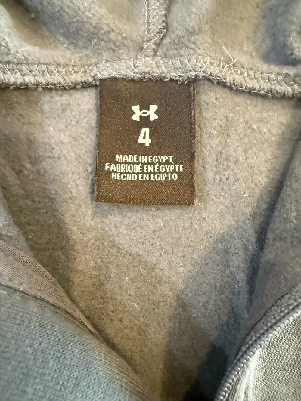 NWT Under Armour Boys 4 2 Piece Hoodie Jogger Set Pitch Gray Red MSRP $48